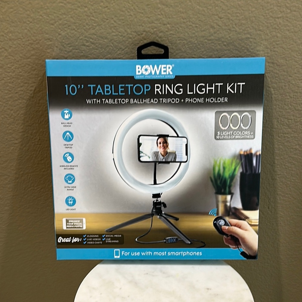 10'' Tabletop Ring Light Kit - Black